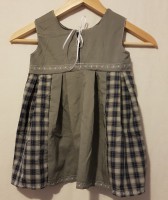 Blå-Rutig Klänning